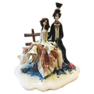 Porcelain figurine "Couple on the beach" Zampiva